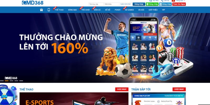 Giới Thiệu Sảnh CMD368 Hấp Dẫn Và An Toàn Khi Cá Độ Thể Thao