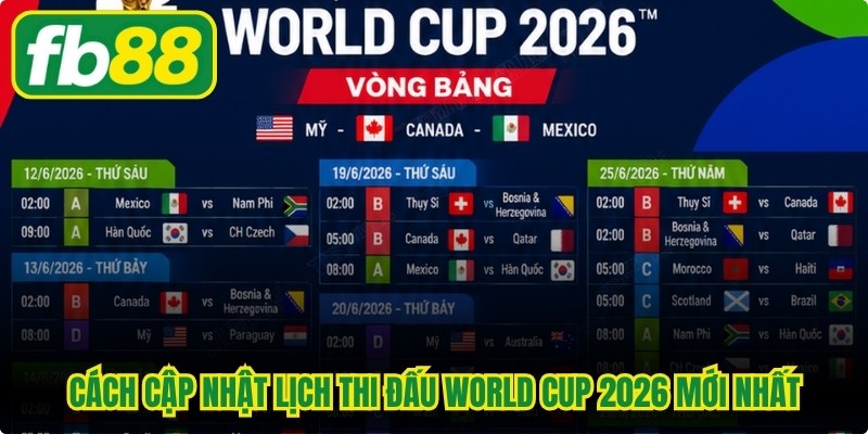 Lịch Thi Đấu World Cup 2026 Mới Nhất - Thông Tin Mới Nhất